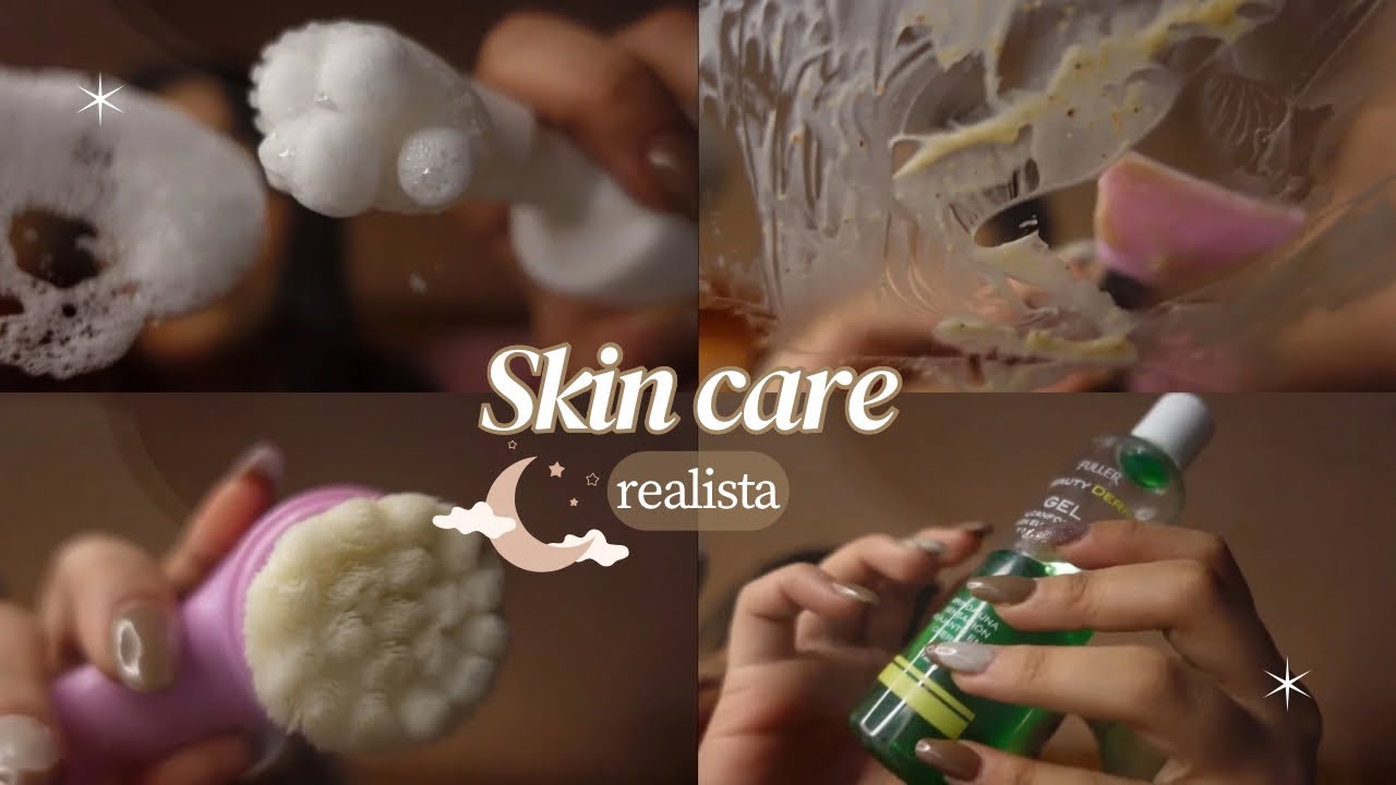 ASMR spa sobre tu carita realista  🧽🫧