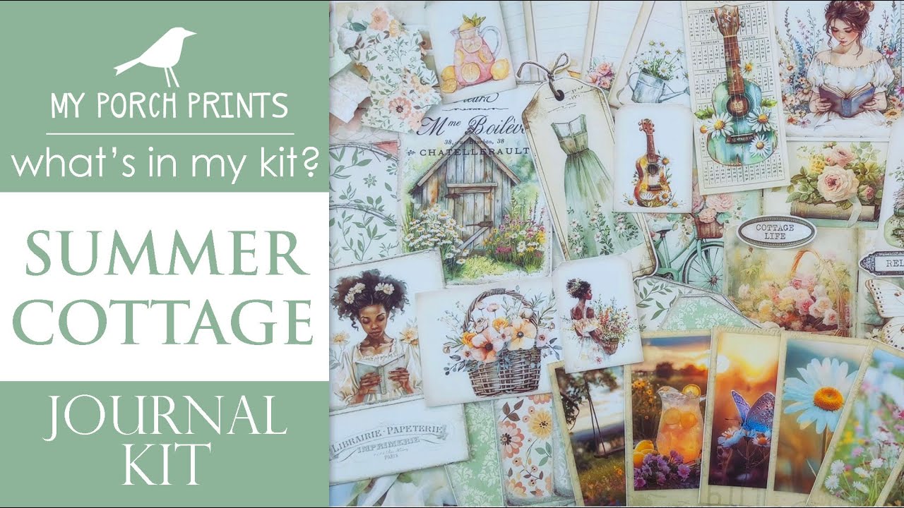 SUMMER COTTAGE JOURNAL KIT | What's In My Kit 🤍| My Porch Prints Junk ...
