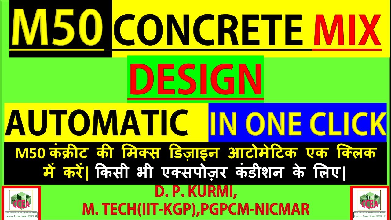 67AUTOMATICM50 MIX DESIGN OF CONCRETEFOR ANY DATAFREE EXCEL DOWNLOAD YouTube