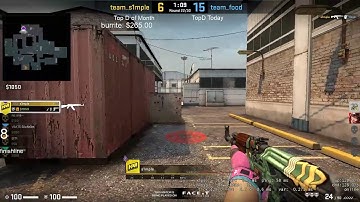 s1mple 1v5 on NA FPL