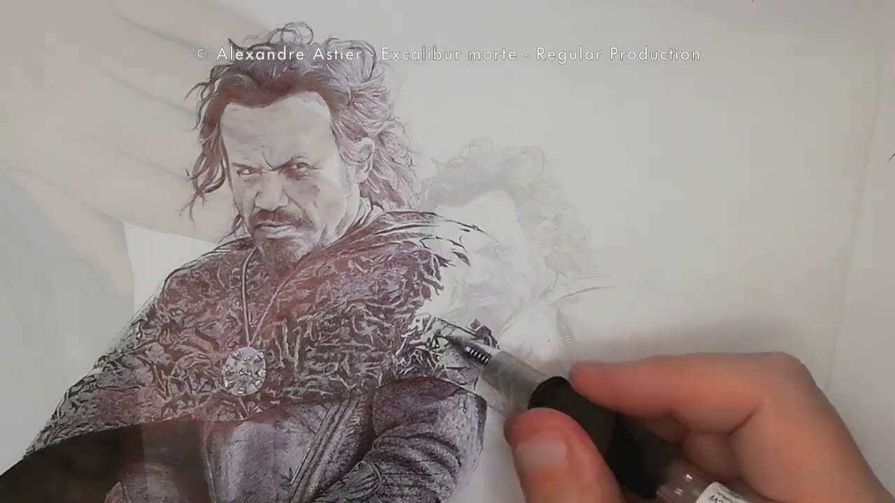 Dessin au stylo Bic de Arthur par Teddy Bellino inspiré par le film 