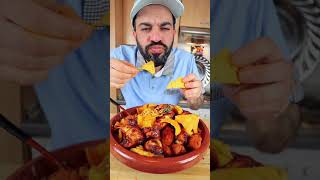 موكبانغ باستا ونودلز بالدجاج الحار والدوريتوس Mukbang #Shorts