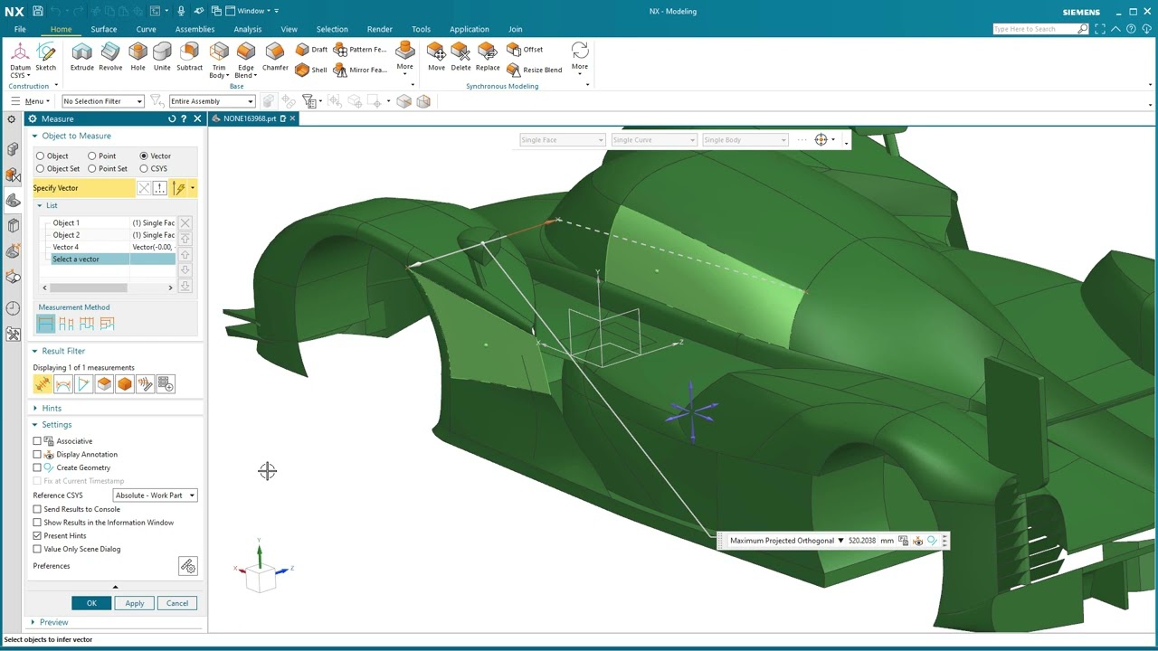 Siemens NX 2008- Measure Basics