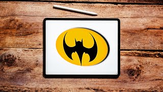 How To Draw Batman Logo Easily Step by Step With Procreate | Digital Drawing on iPad Pro screenshot 5