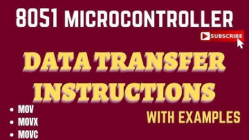 #15 Data Transfer Instructions in #8051 #Microcontroller | 8051 Microcontroller