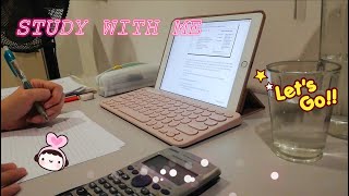 Study with me 30 minutes [Real time, no music, quarantine day, rainy day]