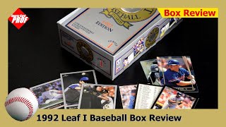 1992 Leaf Baseball Card Box Review