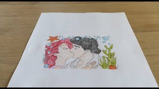 Coloring ★ Disney  Melody Ariel & Eric