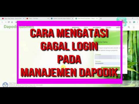 CARA MENGATASI GAGAL LOGIN PADA WEB MANAJEMEN DAPODIK