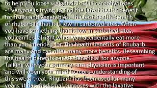 Health Benefits of Rhubarb