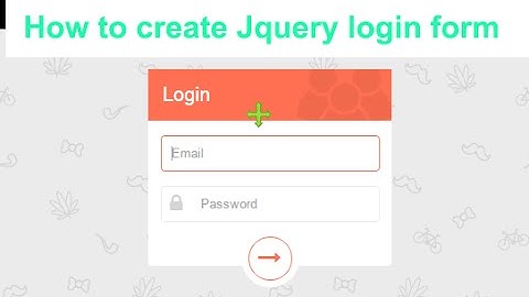 How to create beautiful Jquery Login form step by step | HTML & CSS