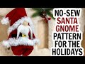 DIY Santa Gnome Pattern - DIY Christmas Gnome with NO Sewing and Easy Tutorial for a High End Look!