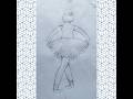 Draw a Magical girl with wings