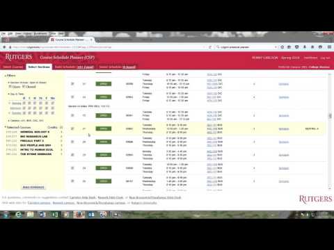 How to Use Rutgers Schedule Planner