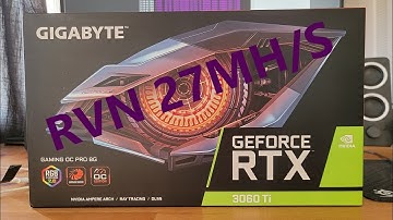 GIGABYTE RTX 3060 TI Rev 3 LHR Ravencoin Mining| RVN 27 MH/S | Profitability |NBMiner 39.1