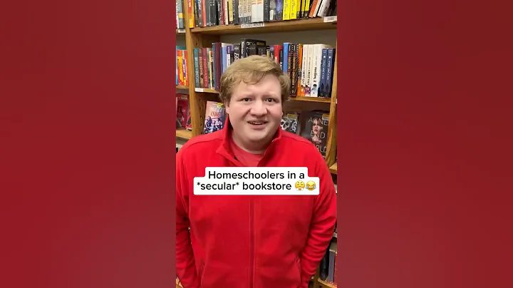 Homeschoolers in a *secular* bookstore 🤓😂😭