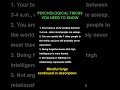 PSYCHOLOGICAL TRICKS YOU NEED TO KNOW#motivation#fyp