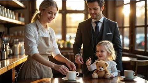Ze stond op het punt het café te sluiten, maar de eenzame CEO, een alleenstaande vader, ging zitten