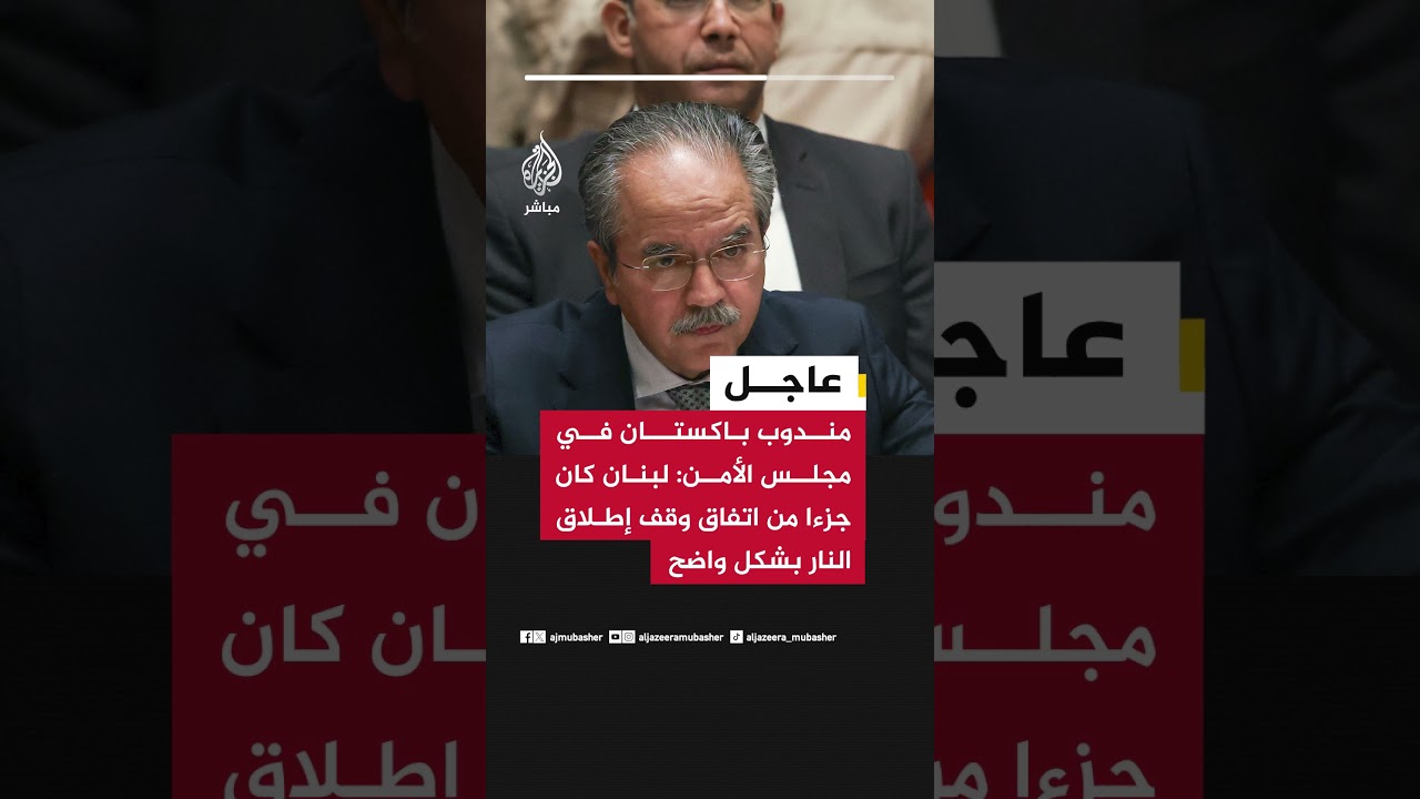 مندوب باكستان في مجلس الأمن: لبنان كان جزءا من اتفاق وقف إطلاق النار بشكل واضح