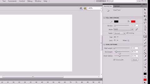 Flash Professional CS4 Basics Tutorial(Oval Tool and Oval Primitive Tool 06)