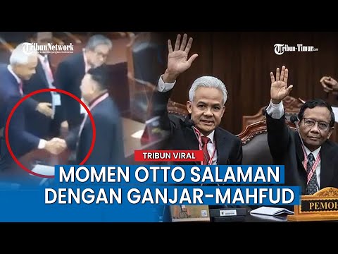 Otto Hasibuan Hampiri Ganjar-Mahfud Salaman Sebelum Sidang Hasil MK