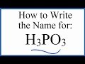 Naming Phosphorus Acids and Ions