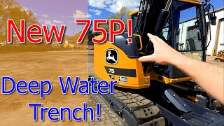 John Deere 75P Excavator Deep Trench