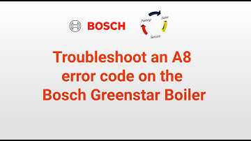 Troubleshoot an A8 error code on a Bosch Greenstar