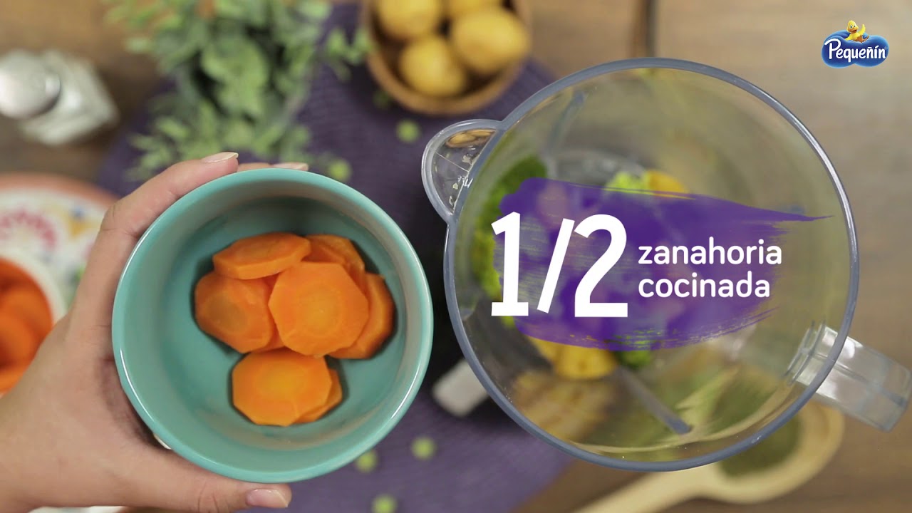 Papilla de verduras y carne para bebés🥦🥕
