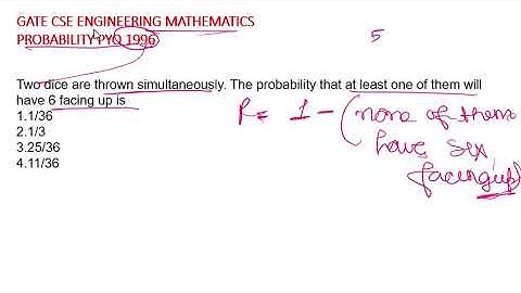 ENGINEERING MATHEMATICS GATE CSE PROBABILITY PYQ 1996