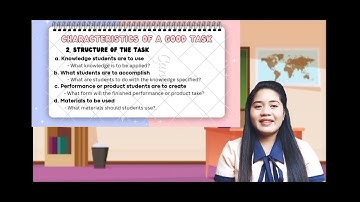 Characteristics of a good task (designing performance tasks)