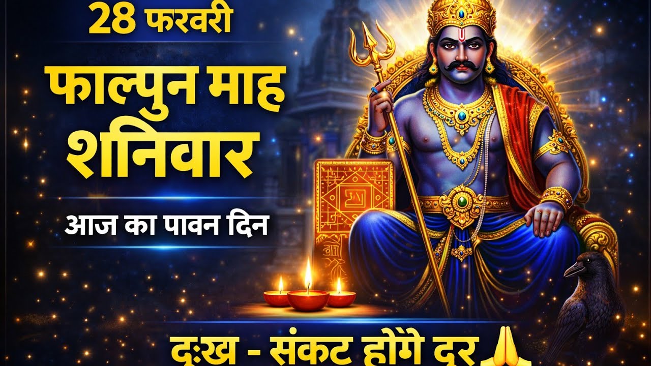 28 फरवरी फाल्गुन माह शनिवार | आज का शुभ दिन | शनिदेव की कृपा से दुःख, संकट, कष्ट दूर होंगे🙏#ytfacts 