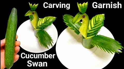 Cucumber 🥒 Swan Carving Garnish