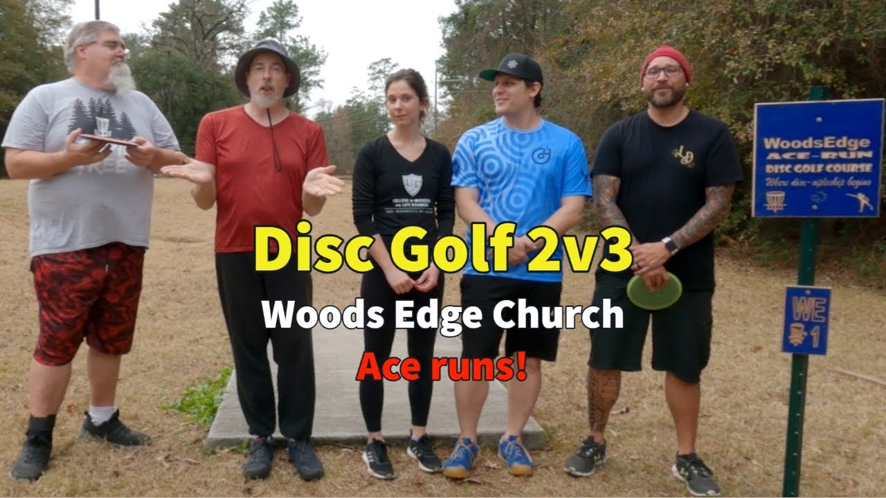 disc-golf-doubles-vs-triples-2v3-at-woods-edge-church-youtube