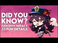 Did you know these 33 fun details in genshin impact