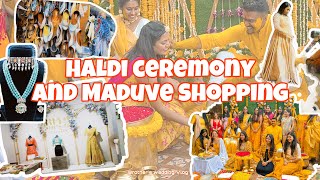 Haldi Ceremony and Maduve shopping Vlog | Wedding season | Haldi Decoration | Commercial Street