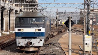 EF210型150号機 旧塗装 新A207運用 配8592レ 低速通過 in小山駅 #ef210 #ef210桃太郎 #ef210100番台