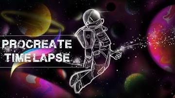 "Astronaut" Procreate time lapse (iPad pro 2020)