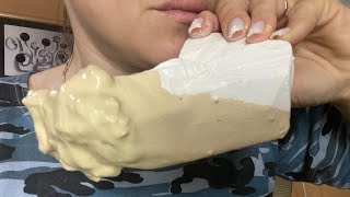 Мел Губкин в пасте Карлин Иранский. 🇮🇷 Асмр хруст. Не глотаю!