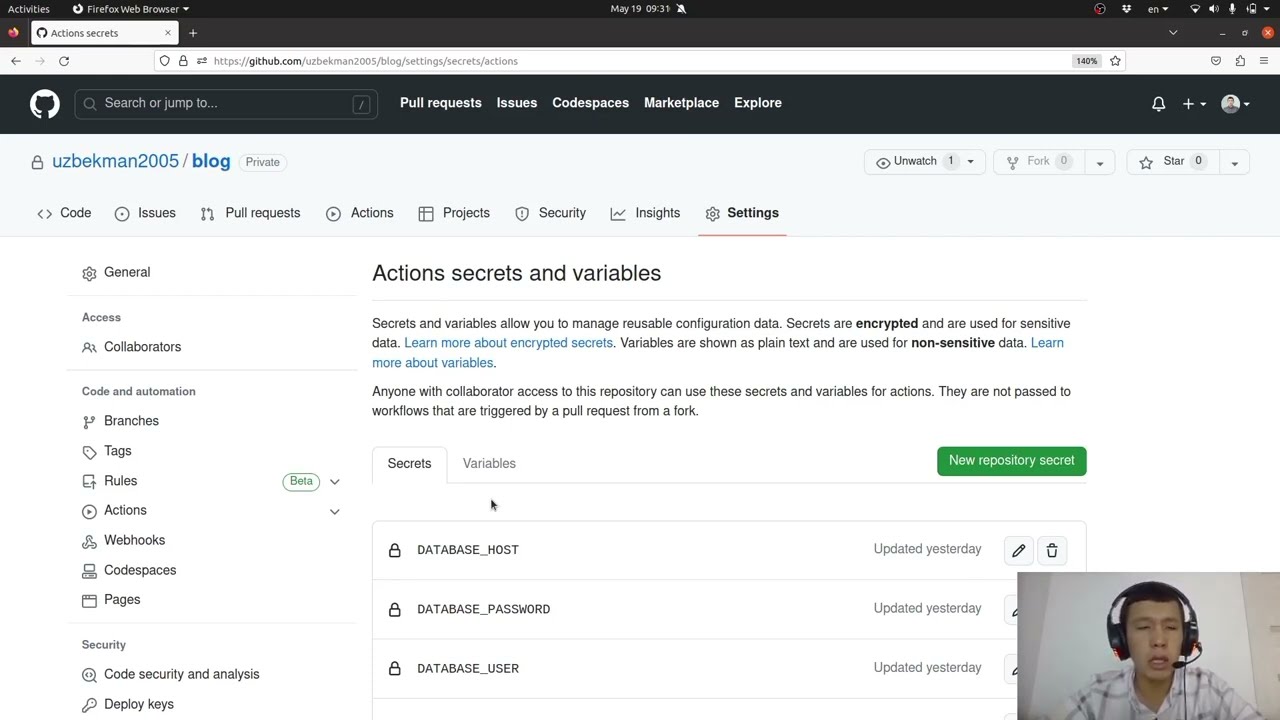 GitHub Actions orqali CI/CD
