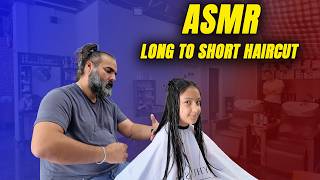 LONG TO SHORT HAIRCUT ✂️ AMAZING HAIR TRANSFORMATION | ASMR HAIRCUT