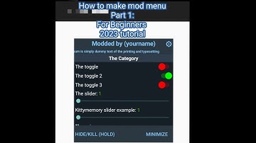 How to Make Your Own Mod Menu For Any Game! |Tutorial For Beginners! | part 1 !