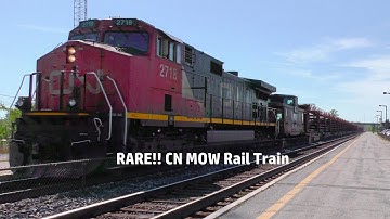 4K RARE CN MOW Rail Train Kingston, ON 09-13-16