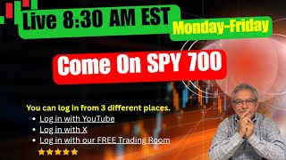 🟢[Charts & Targets Live] Wednesday, Come on SPY 700