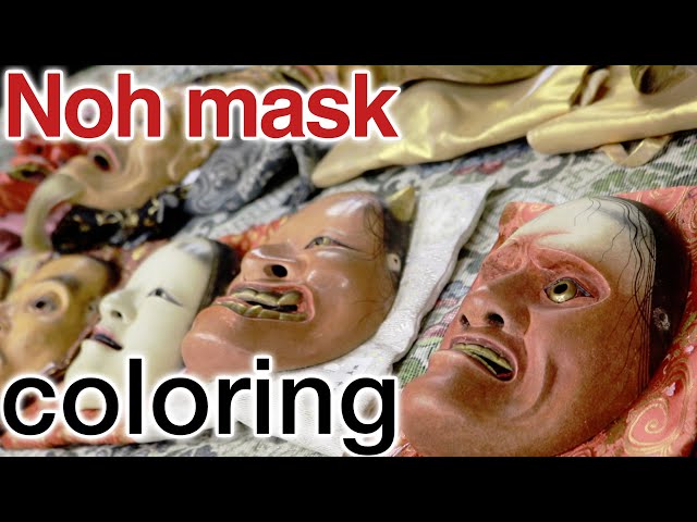 Noh mask coloring method - YouTube