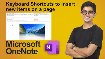 Keyboard Shortcuts to insert items on a page | OneNote shortcuts | Microsoft OneNote Tutorial