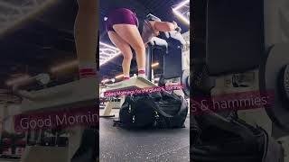 One of my body day exercises consisted of good mornings on the reverse hack squat machine 🔥