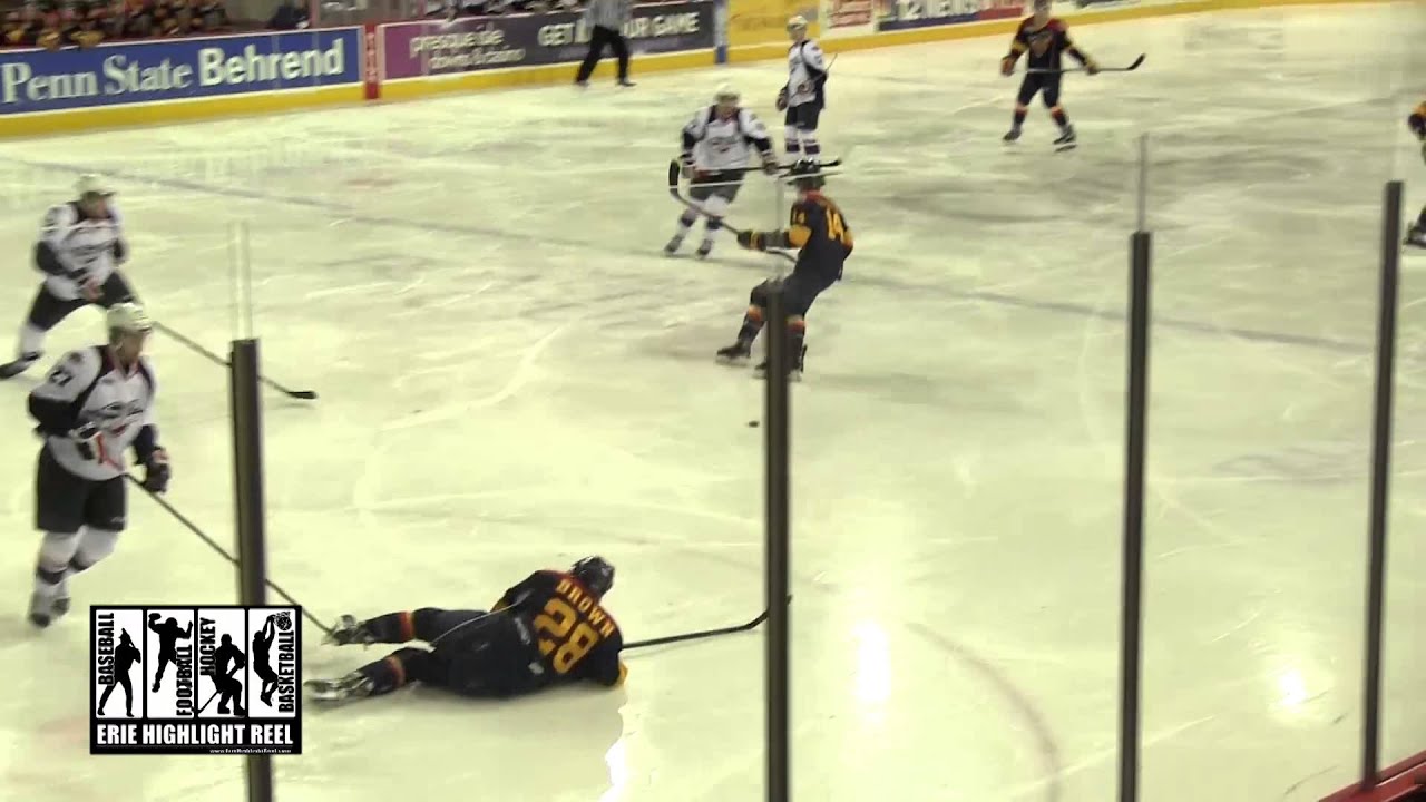 Hockey Player Gets A Stick Stuck In His Skate YouTube