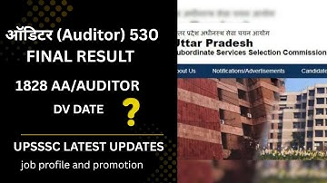 AUDITOR 530 FINAL RESULT | ASSISTANT ACCOUNTANT DV DATE | CUT OFF |