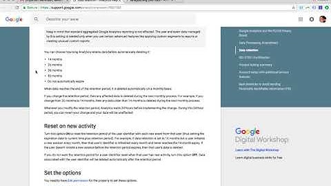 GA Data Retention Email Explanation
